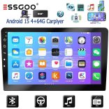 ESSGOO autórádió 2 Din 7"/9"/10" Carplay autós Android 14 MP5 univerzális WIFI GPS autórádió multimédia videó lejátszó FM autórádió