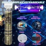 Vintage T9 - Férfi Professzionális elektromos haj, szakáll, test, kar Borotva LED kijelző, Akkumlátoros, újratölthető - Fém - Arany