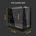 Lian Li O11 Vision Compact PC ház, Midi-Tower, E-ATX, edzett üveg - fekete (O11VPX)