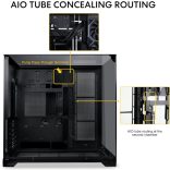 Lian Li O11 Vision Compact PC ház, Midi-Tower, E-ATX, edzett üveg - fekete (O11VPX)