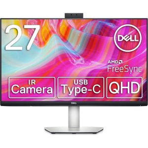 Dell S2722DZ IPS LED monitor, 27" WQHD, DisplayPort, AMD FreeSync, Vesa, Webkamera, Fekete / Szürke