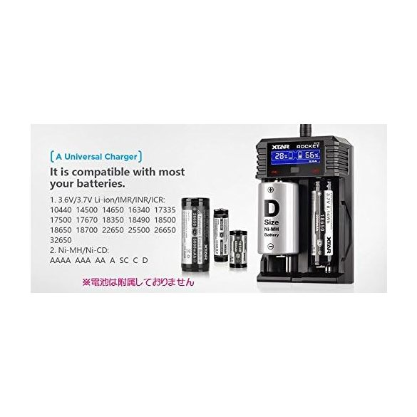 Xtar gyors akkutöltő típus Rocket SV2 - NiMH/Li-Ion akkukhoz