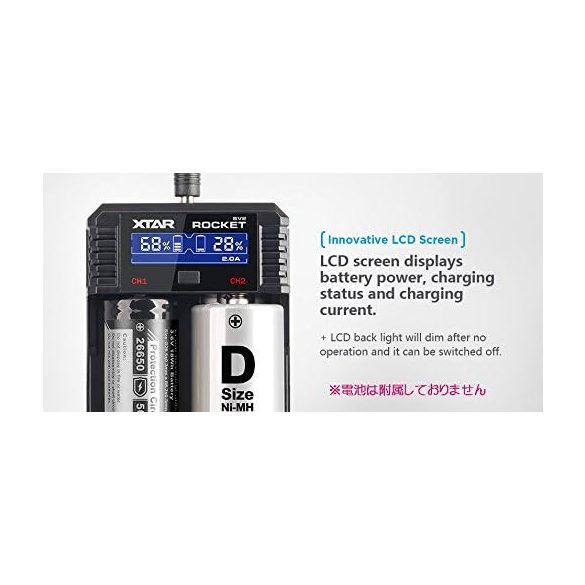 Xtar gyors akkutöltő típus Rocket SV2 - NiMH/Li-Ion akkukhoz