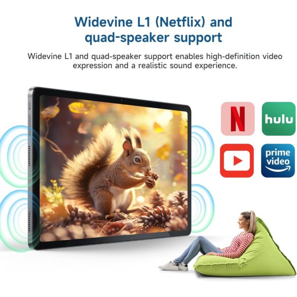 ALLDOCUBE iPlay60 Tablet Android 13, Tablet PC 11 hüvelykes FHD 2000 x 1200 Incell IPS, 12 (4+8) GB RAM 128 GB ROM, Tablet T606 Nyolcmagos 1,6 GHz, 5MP + 16MP, Widevine L01GTEhA, Widevine L01GTE WiFi/Bluetooth