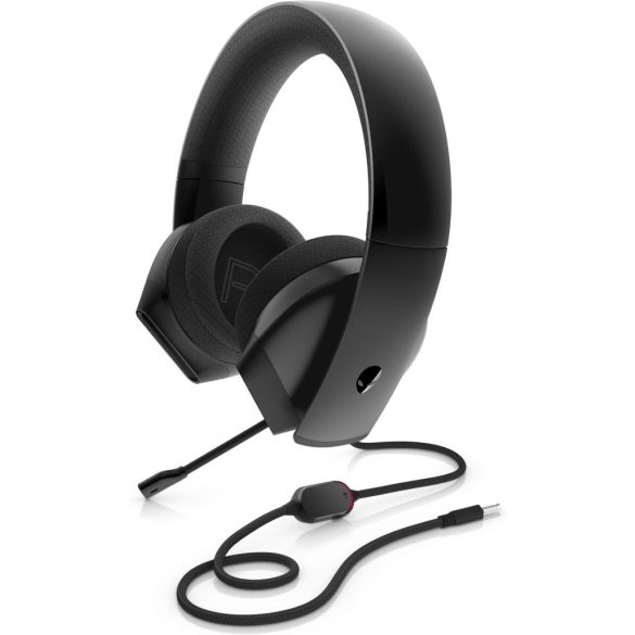 Alienware sztereó PC gamer headset AW310H: 50 mm-es nagy felbontású meghajtók - sport szövetből készült memóriahabos fülpárnák - PS4, Xbox One és Switch konzolokkal kompatibilis 3,5 mm-es jack csatlakozón keresztül