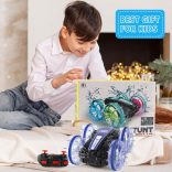 Kétéltű RC autó  LED lámpákkal - Vízálló terepjáró 6-12 éves gyerekeknek, Tökéletes kültéri játék szárazföldön és vízen, 6-12 éves korig