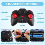 Kétéltű RC autó  LED lámpákkal - Vízálló terepjáró 6-12 éves gyerekeknek, Tökéletes kültéri játék szárazföldön és vízen, 6-12 éves korig