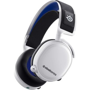 STEELSERIES Arctis 7P+ 7.1 vezeték nélküli fejhallgató mikrofonnal, UBS-C 2,4GHz adapter, fehér 