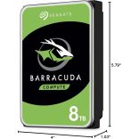 Seagate BarraCuda® 8TB merevlemez, 5400rpm, 256MB cache, SATA III