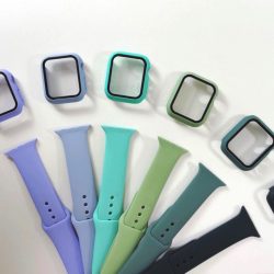   Szilikon Apple Watch Szíj és ütésvédőtok 44mm (több színben)