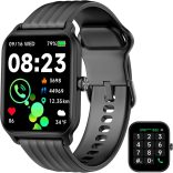 Baolubao okosóra férfiaknak, nők (hívásfogadás/hívások kezdeményezése), Alexa beépített, 1,8"-os fitneszóra SpO2 pulzusszám-alvásfigyelővel, 100 Sports, IP68 vízálló lépésszámláló okosóra iOS Android rendszerhez