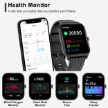 Baolubao okosóra férfiaknak, nők (hívásfogadás/hívások kezdeményezése), Alexa beépített, 1,8"-os fitneszóra SpO2 pulzusszám-alvásfigyelővel, 100 Sports, IP68 vízálló lépésszámláló okosóra iOS Android rendszerhez