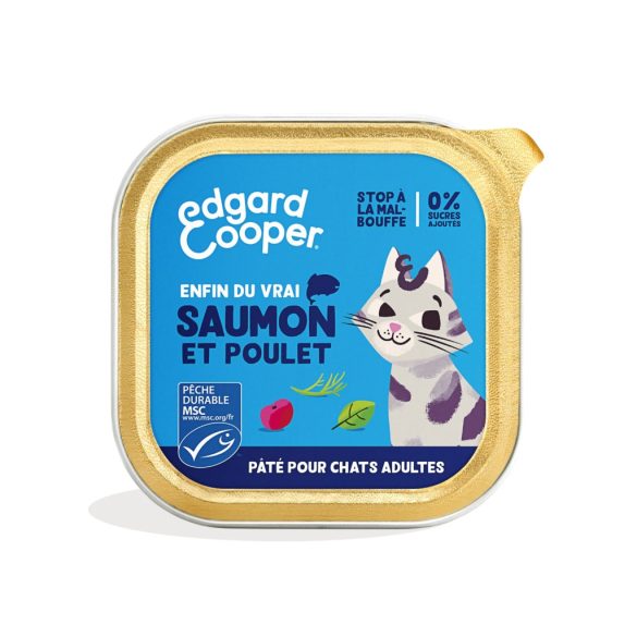 Edgard Cooper Bio lazacos és csirkés felnőtt macskáknak 85 g