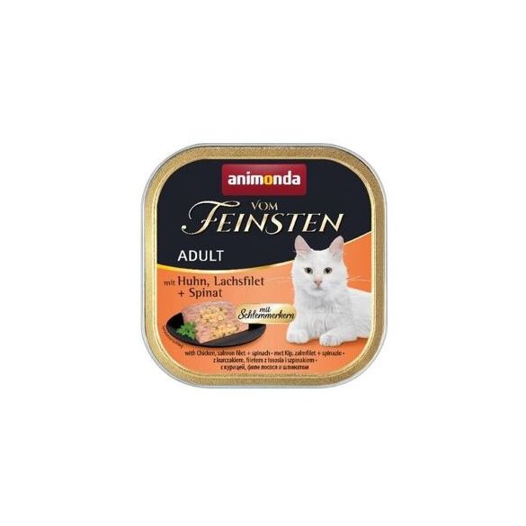 V.Feinsten CORE csirke, lazac filé + spenót macskáknak 100g db