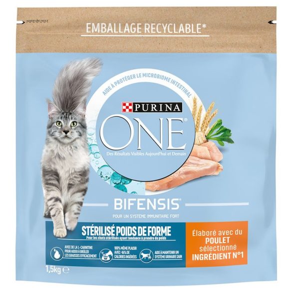 ONE 1, 5kg Sterilizált beltéri macska csirke PURINA ONE - Macskaeledel