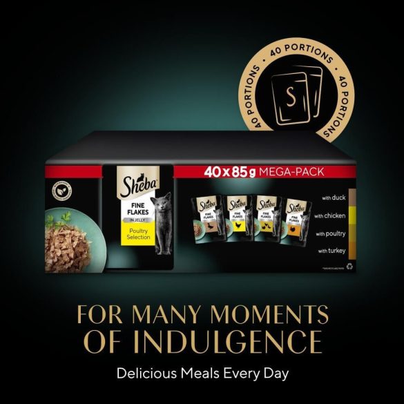 Sheba 40*85gr Szárnyas válogatás aszpikban