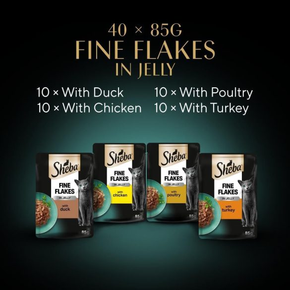 Sheba 40*85gr Szárnyas válogatás aszpikban