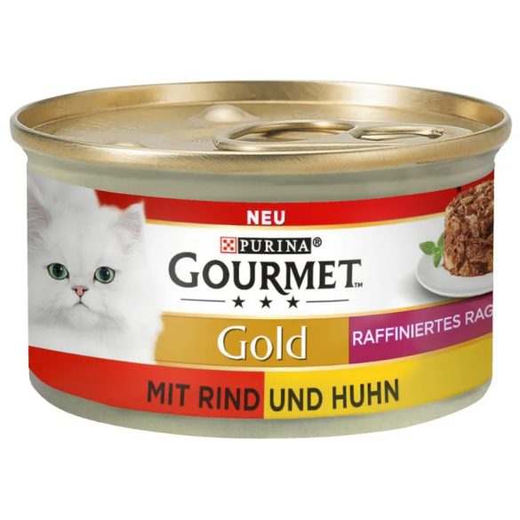 Gourmet Gold rafinált ragu 12 x 85 g  Marha & csirke