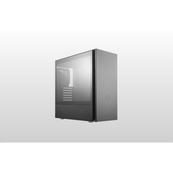 Cooler Master Silencio S600 TG, ATX, átlátszó oldalfal, 2x 120mm-es ventilátor, Fekete