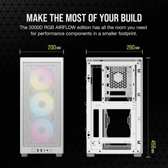 Corsair 2000D Airflow RGB White (CC-9011247-WW)