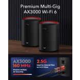 Cudy AX3000 Wi-Fi 6 2.5G Mesh rendszer (M3000) - Akár 655 négyzetmétert lefed, Kiváltja a vezeték nélküli routert és jelerősítőt, Támogatja az Ethernet Backhaul-t (3 darabos csomag)