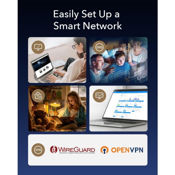 Cudy AX3000 Wi-Fi 6 2.5G Mesh rendszer (M3000) - Akár 655 négyzetmétert lefed, Kiváltja a vezeték nélküli routert és jelerősítőt, Támogatja az Ethernet Backhaul-t (3 darabos csomag)