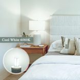 DiCUNO E14 LED izzó, szabályozható E14 kisméretű Edison csavaros lámpák, 2,5 W (30 W halogén/izzólámpa), hideg fehér 6000 K, 300 LM, 230 V SES izzók otthoni világításhoz, 6 db-os csomag