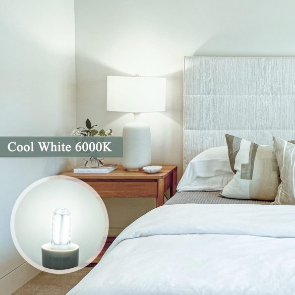 DiCUNO E14 LED izzó, szabályozható E14 kisméretű Edison csavaros lámpák, 2,5 W (30 W halogén/izzólámpa), hideg fehér 6000 K, 300 LM, 230 V SES izzók otthoni világításhoz, 6 db-os csomag