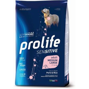 Prolife Sensitive Adult Medium/Large sertéshús és rizs