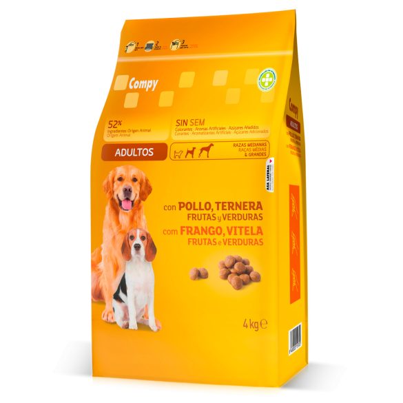 Compy Csirkével, marhahússal, gyümölcsökkel és zöldségekkel kombinálva