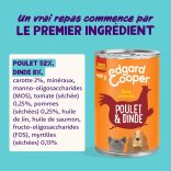 Edgard & Cooper kutyapástétom (pulyka és csirke, 400g x 6), gabonamentes, friss hús és minőségi fehérje, valódi kutya összetevők, hipoallergén, hozzáadott cukor nélkül