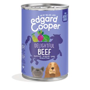 Edgard & Cooper kutyapástétom (marhahús, 400g x 6), gabonamentes, friss hús és minőségi fehérje, valódi kutya összetevők, hipoallergén, hozzáadott cukor nélkül