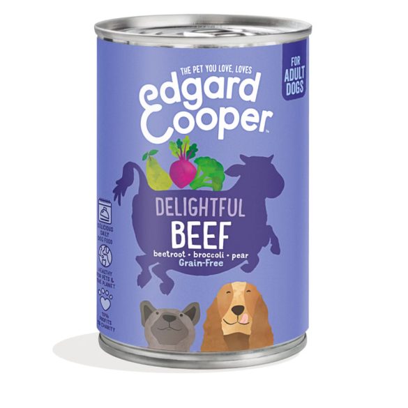 Edgard & Cooper kutyapástétom (marhahús, 400g x 6), gabonamentes, friss hús és minőségi fehérje, valódi kutya összetevők, hipoallergén, hozzáadott cukor nélkül