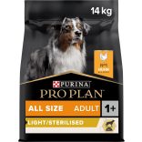 PRO PLAN OptiWeight All Size Adult Light/Sterilised chicken 14 kg