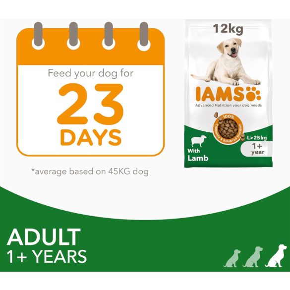 IAMS For Vitality Adult Large Breed Lamb 12 kg