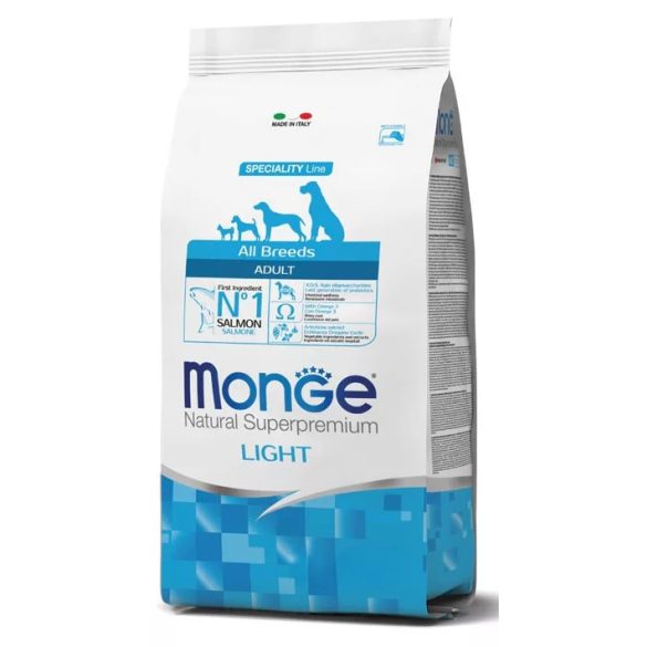 Monge Dog 12 kg All Breeds Light - Lazac & rizs - Adult Speciality Line