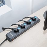 Bestek - Hosszabító/Elosztó - fekete - 4000w