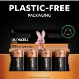Duracell Plus Power alkáli elemek, R20, D, 1,5 V, 4 darabos csomag