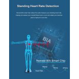 Healthfun Személyi mérleg, 15 testadattal, beleértve a pulzusszámot - kék