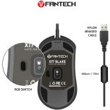 Vezetékes Gamer egér, Fantech X17 Blake, fekete, 10000 DPI