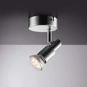 IMPTS Ezüst/Chrome Fali és mennyezeti lámpa, 3W LED izzó (ip91001-sn)