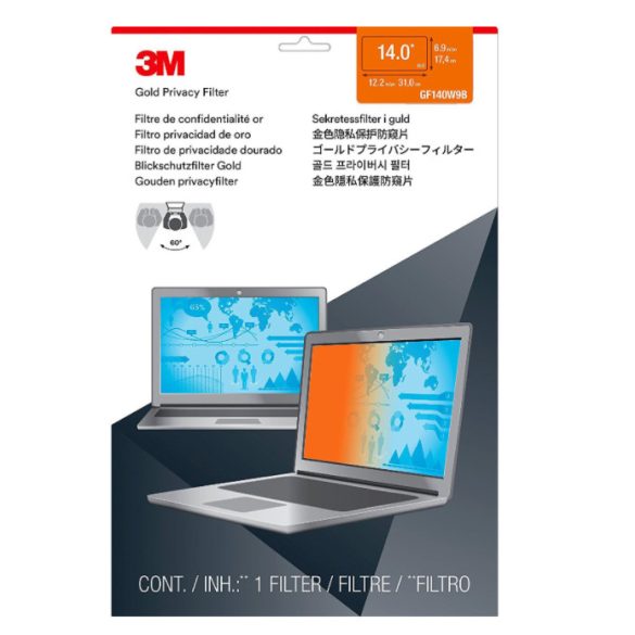 3M GPF14.0W9 betekintésvédelmi monitorszűrő, Arany