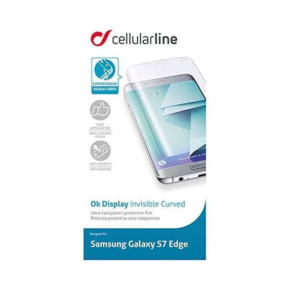 Cellularline Invisible Curved Képernyővédő fólia Samsung Galaxy S7 edge-hez