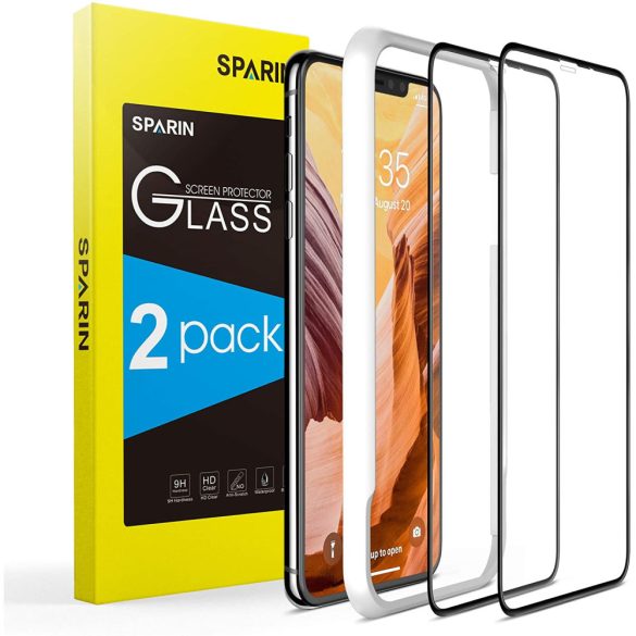 Sparin 2 db 3D üvegfólia iPhone 11 Pro / XS/X -hez Teljes lefedettség