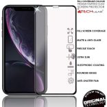 Techgear 2 db-os iPhone 11, iPhone XR készülékekhez - Csillogásmentes 3D edzett üvegfedő teljes képernyő Matt képernyővédő fólia