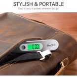 FREETOO poggyászmérleg, hordozható digitális akasztós mérleg utazáshoz, bőröndsúly mérleg 110 lb/ 50 kg kapacitás, elemmel