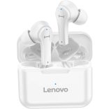 LENOVO QT82 bluetooth SZTEREO fülhallgató, v5.0, TWS, mikrofon, LED töltésjelző + töltőtok, fehér