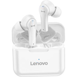   LENOVO QT82 bluetooth SZTEREO fülhallgató, v5.0, TWS, mikrofon, LED töltésjelző + töltőtok, fehér