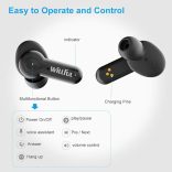 Willful T02 - Vezeték nélküli fülhallgató, beépített mikrofon, töltőtokkal, Vízálló, sportoláshoz