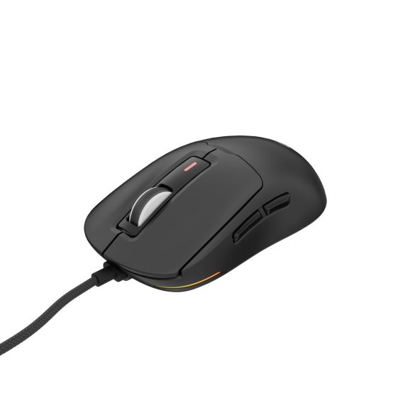 Genesis KRYPTON 660 vezetékes játékegér, 12000 DPI, 6 programozható gomb, 1,8 m-es fonott kábel, 49 g, fekete
